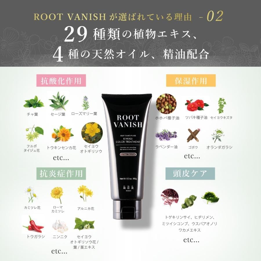 綺和美 KIWABI Root Vanish カラートリートメント/カラーシャンプー